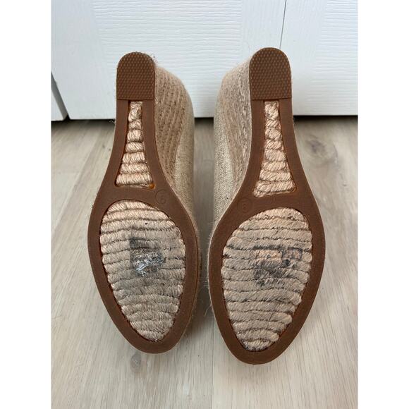 J CREW Seville Espadrille Gold/Tan Wedges Sz 9 - Picture 6 of 6